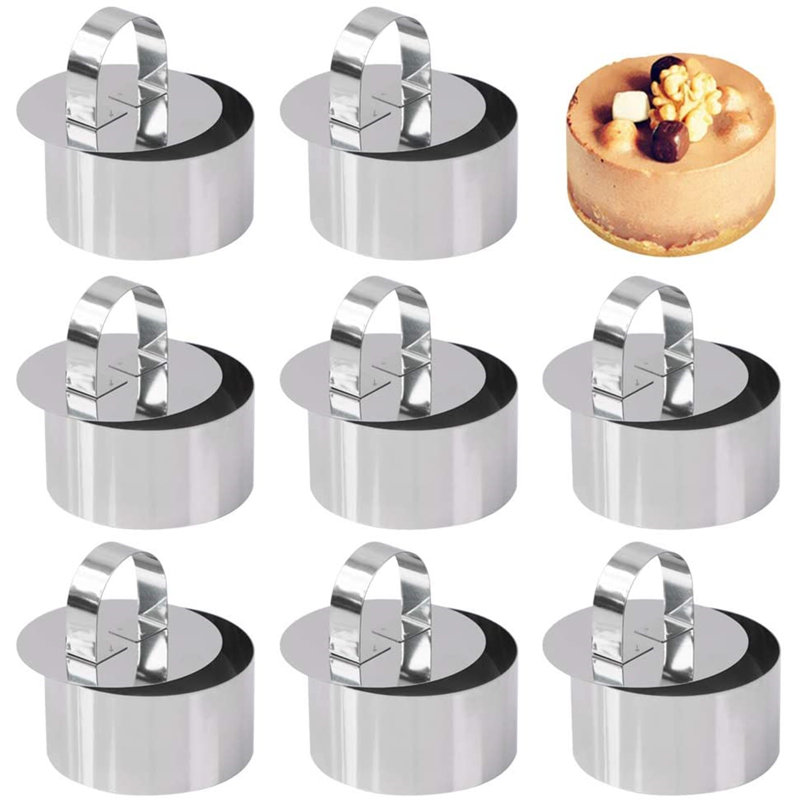 ZGONGZ Round Cake Ring Cake Molds, Stainless Steel Mousse And Pastry